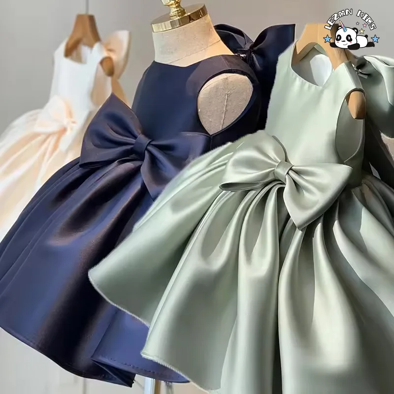 LEZONKIDS - Custom Kids Clothing Children Pageant Wedding Birthday Party Dress Baby Dress Bow Princess  Flower Girls' Dresses